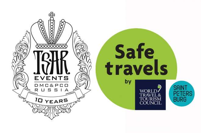 Tsar Events Russia DMC & PCO has got #SafeTravel Global Safety Stamp as recognition of following WTTC’s Global Safe Travels Protocols